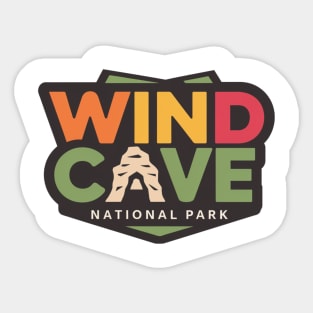 Wind Cave National Park Souvenir Sticker